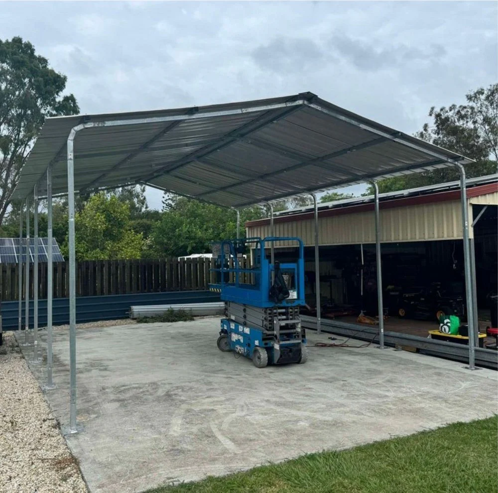 Portable Carport - Double Gable Hi Wind